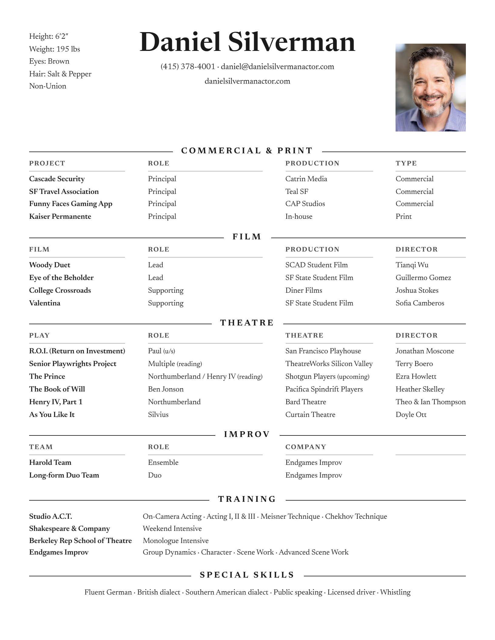 Daniel Silverman resume